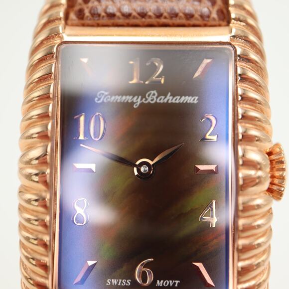 Tommy Bahama Womens Rose Gold Tone 25mm Brown MOP Watch Swiss w New Battery main image 6